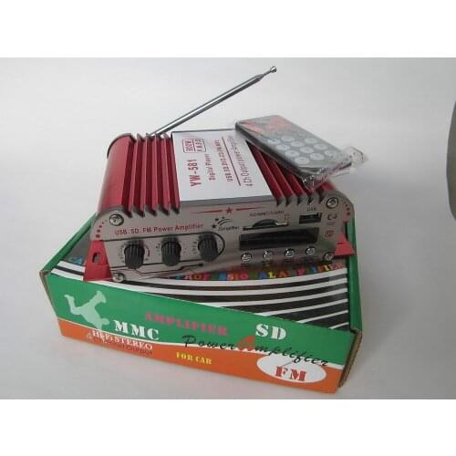 12V four -channel reader USB \\ SD with FM radio, display , YW581 amplifier car home machine