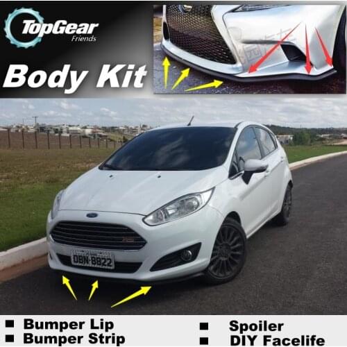 Bumper Lip Deflector Lips For Ford Fiesta / ST Front Spoiler Skirt For TopGear Fans Car View Tune / Body Kit / Strip