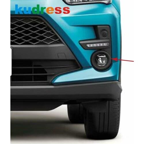 For Toyota Raize 2020 2021 ABS Chrome Front Fog Ligt Lamp Cover Trim Foglight Molding Strip Sticker Car Styling Accessories