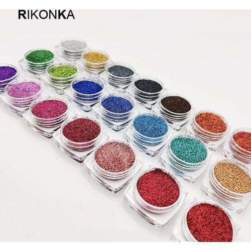 Holographic Glitter Powder Shining Sugar Mix Colors Nail Glitter Hot Sale Dust Powder For Nail Art Decorations Tools