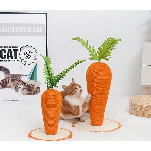Pet Molar Sisal Rope Cat and Dog Toy Cute Radish Shape Climbing Frame Dog Chewing Toy Outdoor Tossing Game Cat Dog Stick