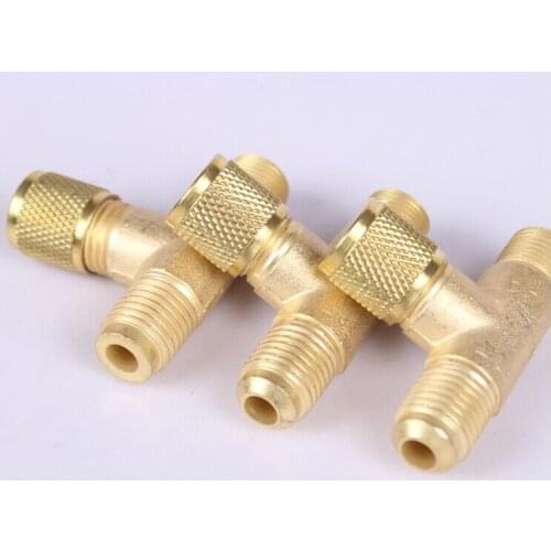 Refrigerator gauge valve exhaust valve