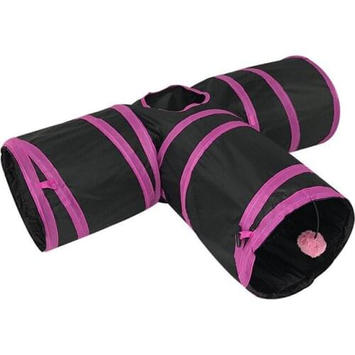 Cat track Foldable cat tunnel tube interactive indoor cat peep hole kitten toy fun and durable