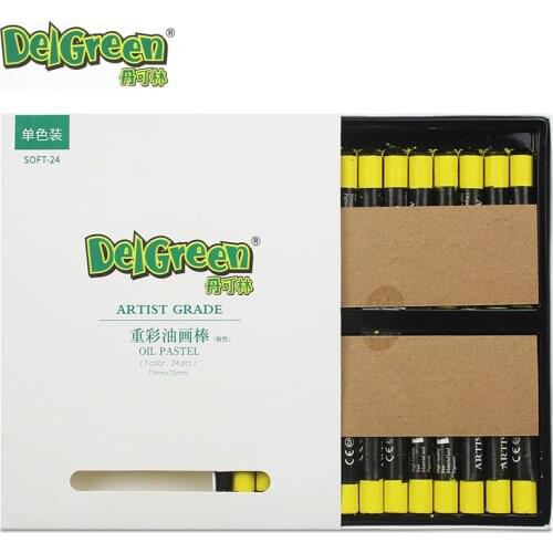 Round Shape Oil Pastel Crayon Sticks Single Color 24pcs/set In 7 Colors Monochrome Series Of Soft Oil Pastels For Supplies