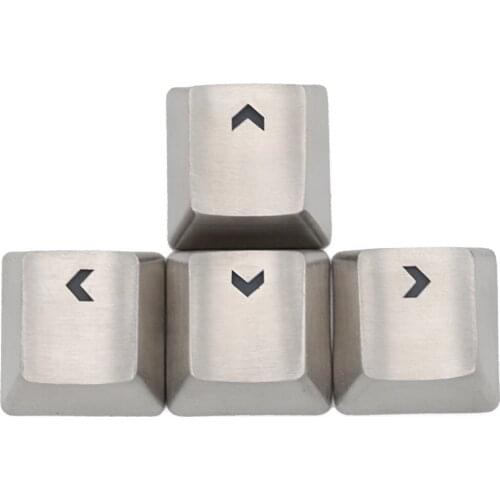 Teamwolf stainless steel MX Keycap silver color metal keycap for mechanical keyboard gaming key arrow key light through back lit