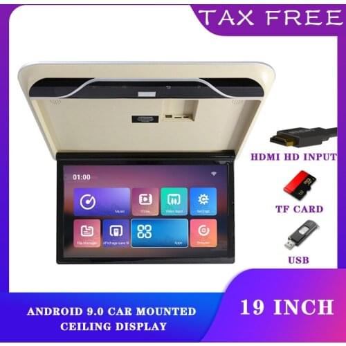 19" 2G+16G Led Car Screen Roof Car Multimedia Player Gps Usb Fm Speaker Wifi Android 9.0 For Audi Bmw Benz Lexus DC 12V -36V