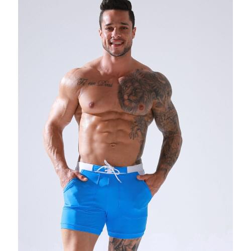 Men Swimwear Swim Trunks Quick Drying Swimsuit Boys Beach Shorts Swimming Pants Beachwear Briefs