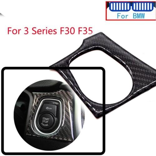 5D Carbon Fiber Car Engine Start Button Sticker For BMW F30 F35 3 4 Series GT 320i 325i 328i 330i Accessories