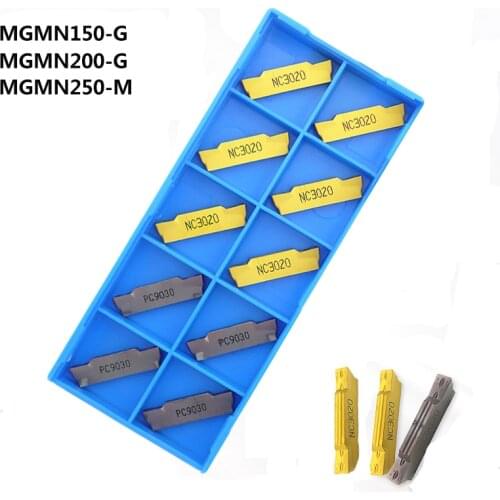 10PCS MGMN150 MGMN200 G MGMN250 M PC9030 NC3030 NC3020 original Turning Inserts CNC Lathe Cutter Grooving Blade Tool for MGEHR