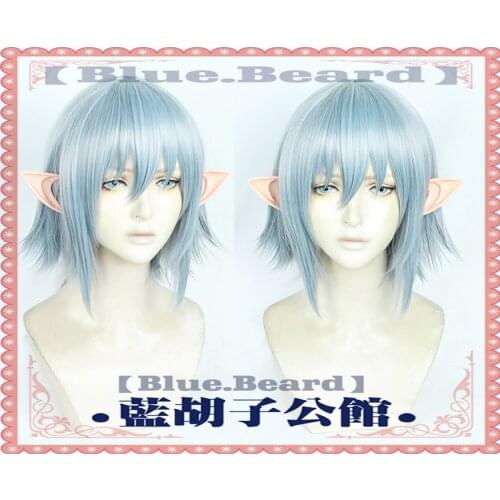 Haurchefant Greystone Final Fantasy FF14 Cosplay Wig Short Blue Synthetic Hair Wigs Halloween Party Role Play+ Free Wig Cap