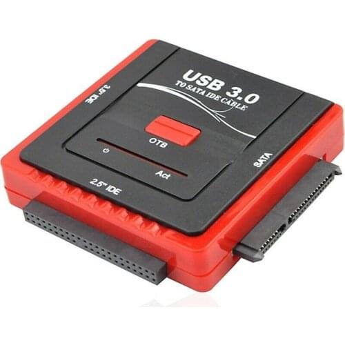 USB 3.0 to SATA/IDE Adapter Hard Drive Adapter for Universal 2.5/3.5 HDD/SSD Hard Disk Adapter Cable (EU Plug)