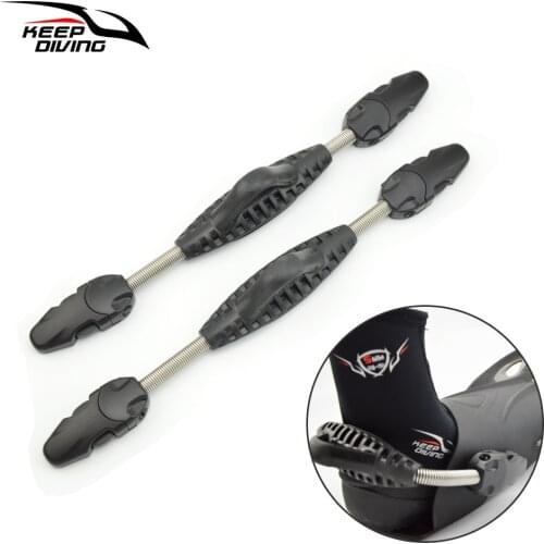 KEEP DIVING 2PCS Scuba Diving Fin Spring Heel Strap with Quick Release Buckles Open Heel Dive Fins Spring Strap