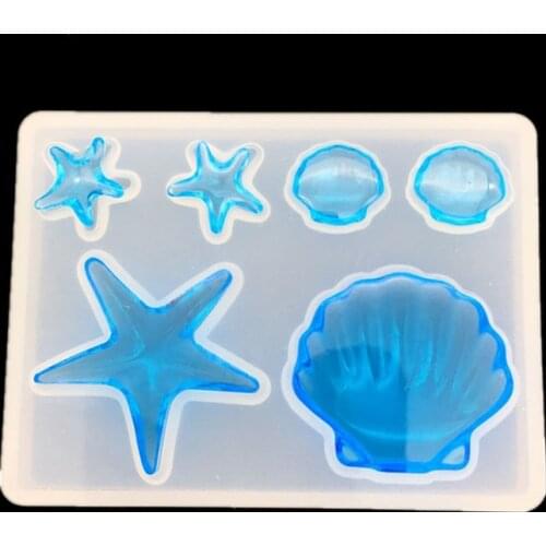 Diy silicone crystal epoxy shell starfish mold marine pendant ashtray epoxy material package