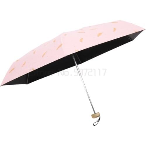 Folding umbrella dual-purpose sunscreen and anti ultraviolet full-automatic small portable black glue umbrella
