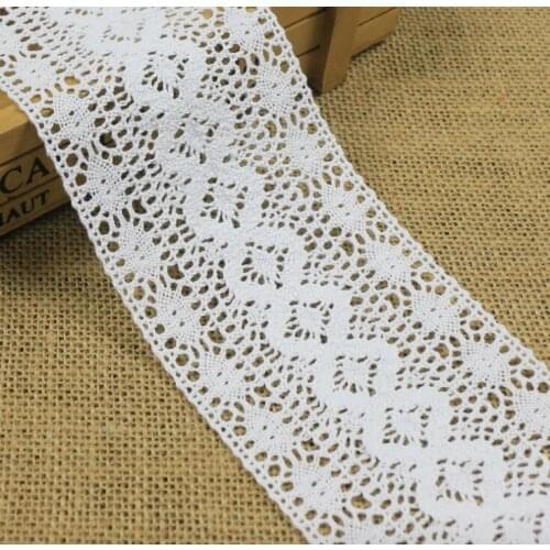 10yards garment accessory hometextile doll dress trim knitted embroidery cotton crochet bilateral clunny lace 8.5cm DIY ribbon