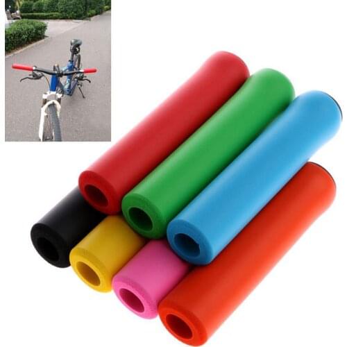 1 Pair Ultralight Bicycle Handlebar Grips Anti-slip Silicone Sponge Shockproof Grips Road Mountain Bike MTB Cycling Accessories