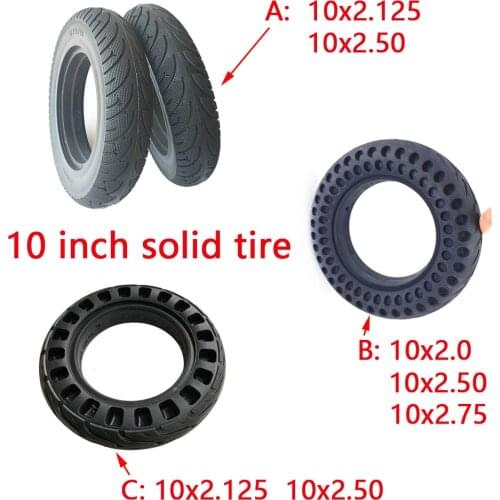10 Inch Solid Tire 10x2.0/2.125/2.50/2.75 Non Pneumatic Solid Tyre for Electric Scooter Balance Car Electric Bicycle Wheel Parts