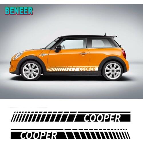 2pcs KK car side body sticker car exterior decoration sticker For BMW MINI COOPER