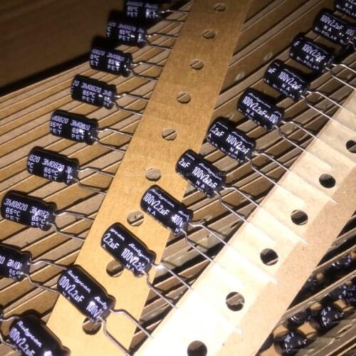 2021 10pcs Japan Rubycom 100V2.2UF NA 6.3X11 BP non-polar electrolytic capacitors free shippin 2.2UF 100V