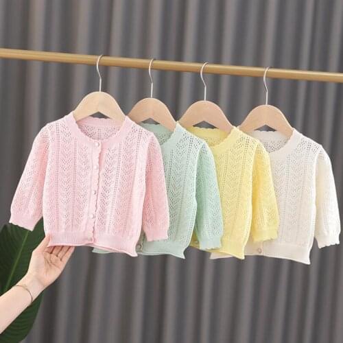 2020 Baby Sweater Toddler Clothes Kids Cotton Knitted Sweater Girls Cardigan Long Sleeve Girls Jacket Coat Children Outerwear