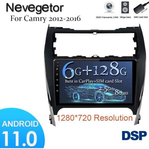 6G+128G Android 11 DSP For Toyota Camry 7 50 55 2012- 2017 Car Radio Multimedia Video Player 2020 Navigation GPS 2 din