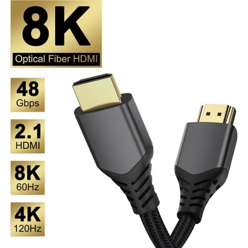 8K HDMI Cable HDMI 2.1 Cable Wire ARC HDR 8K60Hz 4K120Hz HDMI Video Cord for PS5 PS4 Chromebook Laptops Projector High Definitio