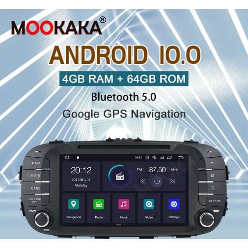 Android 10.0 4+64GB DVD Player Radio GPS Navigation For KIA Soul 2014-2017 Multimedia Player Radio Stereo Player Head Unit DSP