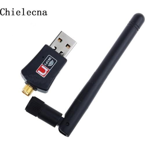 Chielecna 300Mbps Wireless Wifi Adapter With 2dB Antenna USB Wifi Receiver Lan Network Card 802.11n/b/g For PC Computer Desktop
