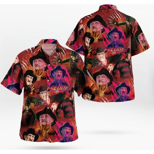 Halloween 3D Print Beach Hawaiian 2021 Summer Shirt Short Sleeve Shirt Streetwear Oversized 5XL Camisa Social Chemise Homme F12