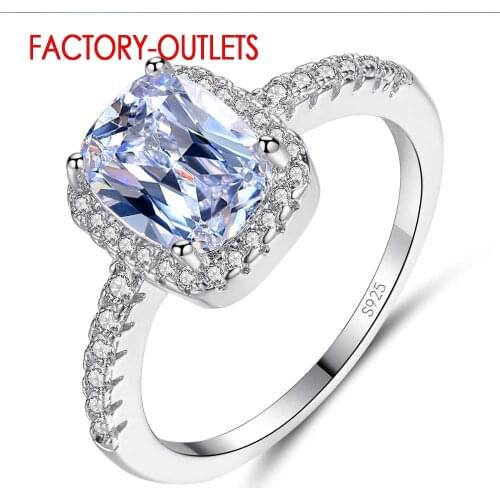 925 Sterling Silver Ring Fashion Jewelry Bridal Set 3mm Width CZ Round Cubic Zirconia Benzel Setting Girls Party Engagement