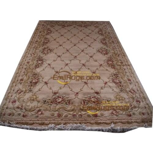 Rugs china Hand Made French Savonnerie Design Needlepoint Rug Nice Handwoven New Listing Round carved Upset Natural Sheep Wool