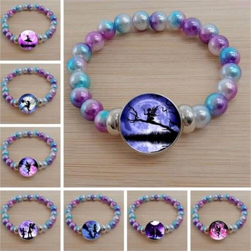 Creative Bracelet Jewelry Glass Cabochon Butterfly Fairy Color Bead Bracelet Jewelry Gift