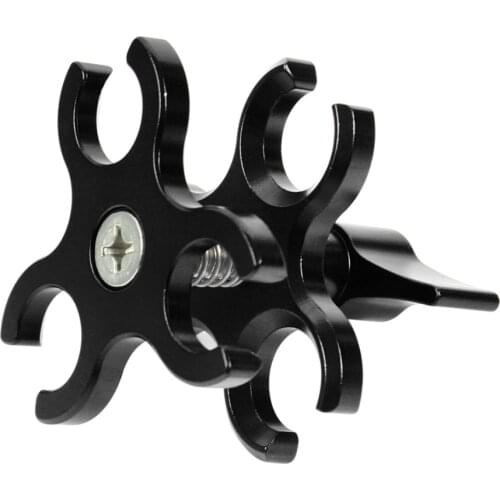 Triple Ball Clamp Diving Camera Bracket CNC Aluminum Spring Flashlight Clamp for Diving Underwater Photography System