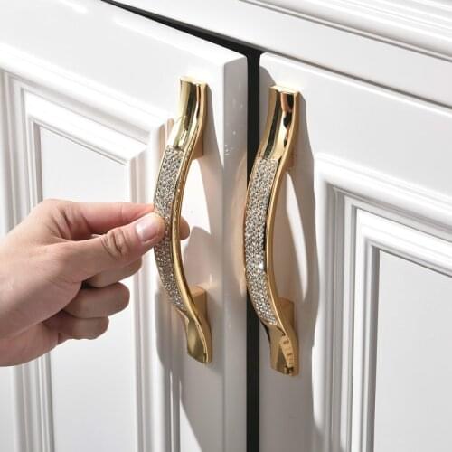 1PC Home Kitchen Decor Modern Diamond Knobs Crystal Drawer Cabinet Cupboard Wardrobe Door Handle Pulls Home Improvements