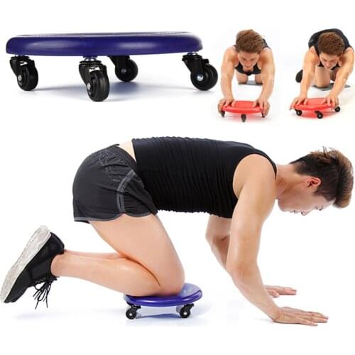 2020 New Style Fitness Equipments Abdominal Muscle Disc Fitness Four Wheel Roller Sliding Equipment Plate Household Training