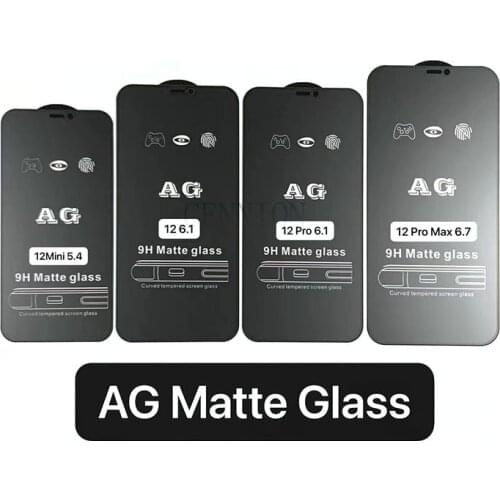 New Full Coverage Anti Glare Matte Tempered Glass Screen Protector for iPhone 12 pro max mini 11 X Xs Max Xr 8 7 Plus 100