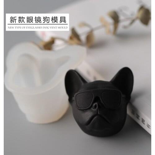 Glasses dog air outlet mold aromatherapy plaster car air outlet DIY manual material mold