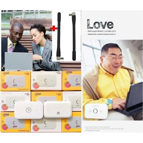 Wholesale Original Unlock LTE FDD 150Mbps HUAWEI E5573 4G Router With Sim Card Slot with 2pcs 4g antenna