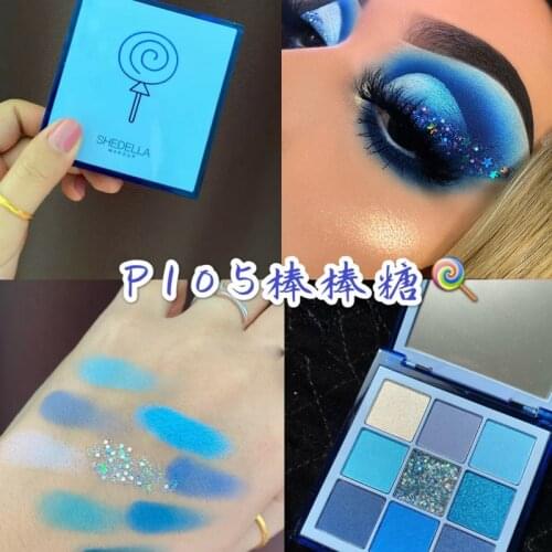 9 Colors Neon Eyeshadow Palette Glitter Eyeshadow Makeup Palette Matte Shimmer Shiny Blue Yellow Eye Pigmented Powder