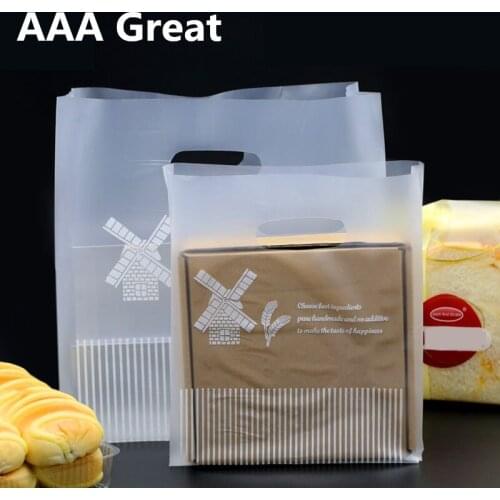AAA Great 50pcs/Lot Gift Bags Handles Plastic Bag For Clothes Storage Bags Party Supplies Shopping Packaging Wedding Decoration