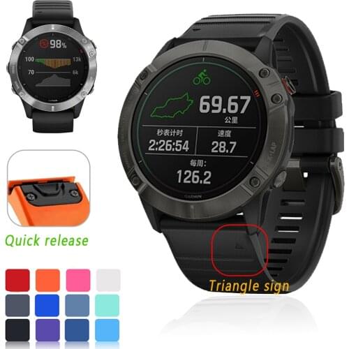 26 22 20mm Band For Garmin Fenix 6X/6X Pro/5X/3HR Silicone Strap with Quick Fit for Garmin Fenix 6/6pro/5/5 Plus Accessories