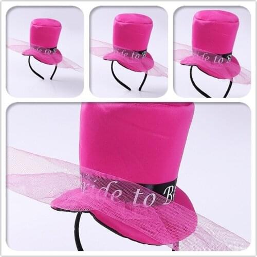 10 Pcs Mesh Top Hat Headband Bride To Be Headwear for Bachelorette Hen Party Supplies Decoration Gift Funny Prop Halloween