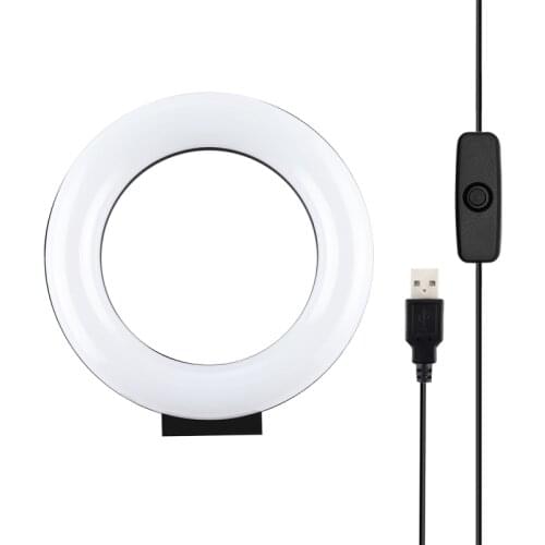 3.6 Inch 8inch Dimmable USB LED Ring Light Photography Selfie Lamp Warm Natural White For Makeup Video Live Studio Fill Light
