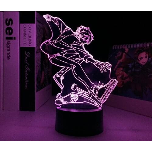 Anime SK8 The Infinity Langa Led Night Light for Bedroom Decor Nightlight Kids Brithday Gift Manga Room 3d Lamp