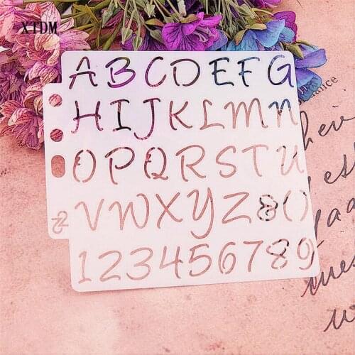 Uppercase letter DIY cake scrapbook stencils hollow Embellishments printing lace ruler Valentines Day