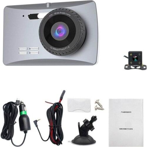 3.6 inch IPS HD 1080P driving recorder front and rear dual lenses support reversing image parking monitoring V6