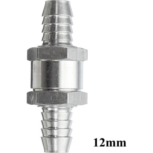 1Pc One Way 6/8/10/12mm Valves Aluminium Alloy Fuel Non Return Check Valve Fit For Car Burettor And Low Pressure Fuel Systems