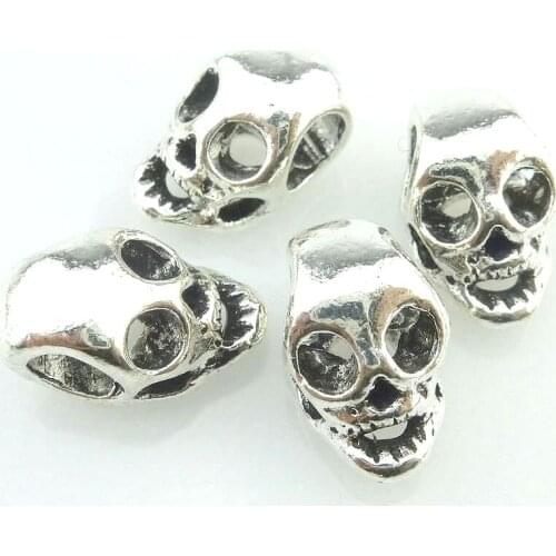 10pcs Skull Beads Bracelet Necklace Jewelry Making 15*9*8mm Big Hole Spacer Beads For Jewelry Findings Handmade Accessory 16825