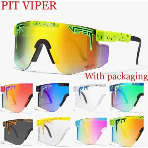 2021 NEW Pit Viper Luxury BRAND Mirrored Green Lens Sunglasses WOMEN FOR Men Sport Goggle TR90 Frame UV400 Protection With Case