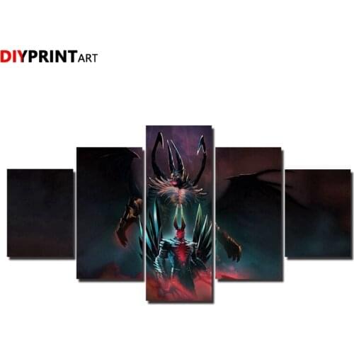DOTA2 Demon Hunter 5 Panel Wall Decor Painting Living Room Home Decoration A1987